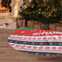 Christmas Burkina Faso Tree Skirt Reindeer Star Design - Wonder Print Shop