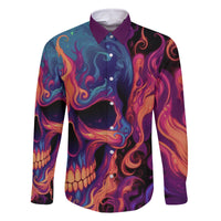 Colorful Fire Skull Family Matching Tank Maxi Dress and Hawaiian Shirt I'm not rude i just have the balls to say what everyone else is Thingking - Wonder Print Shop