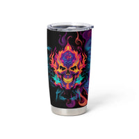 Colorful Fire Skull Tumbler Cup I'm not rude i just have the balls to say what everyone else is Thingking - Wonder Print Shop
