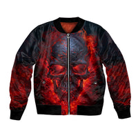 Horror Skull Bomber Jacket If Karma Doesn't Hit You Trust me I Will - Wonder Print Shop