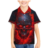 Horror Skull Family Matching Mermaid Dress and Hawaiian Shirt If Karma Doesn't Hit You Trust me I Will - Wonder Print Shop