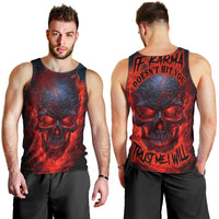 Horror Skull Men Tank Top If Karma Doesn't Hit You Trust me I Will - Wonder Print Shop