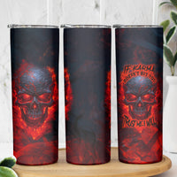 Horror Skull Skinny Tumbler If Karma Doesn't Hit You Trust me I Will - Wonder Print Shop