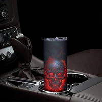 Horror Skull Skinny Tumbler If Karma Doesn't Hit You Trust me I Will - Wonder Print Shop
