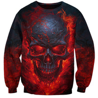 Horror Skull Sweatshirt If Karma Doesn't Hit You Trust me I Will - Wonder Print Shop