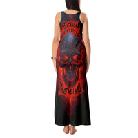 Horror Skull Tank Maxi Dress If Karma Doesn't Hit You Trust me I Will - Wonder Print Shop