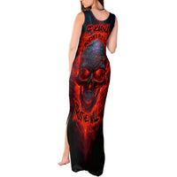 Horror Skull Tank Maxi Dress If Karma Doesn't Hit You Trust me I Will - Wonder Print Shop