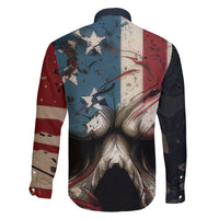 American Flag Skull Family Matching Long Sleeve Bodycon Dress and Hawaiian Shirt I'm Not Anti - Social I'm Just Not User Friendly - Wonder Print Shop