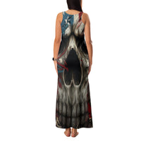 American Flag Skull Family Matching Tank Maxi Dress and Hawaiian Shirt I'm Not Anti - Social I'm Just Not User Friendly - Wonder Print Shop