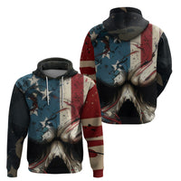 American Flag Skull Hoodie I'm Not Anti - Social I'm Just Not User Friendly - Wonder Print Shop