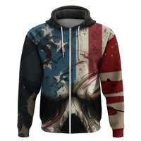 American Flag Skull Hoodie I'm Not Anti - Social I'm Just Not User Friendly - Wonder Print Shop