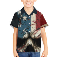 American Flag Skull Kid Hawaiian Shirt I'm Not Anti - Social I'm Just Not User Friendly - Wonder Print Shop