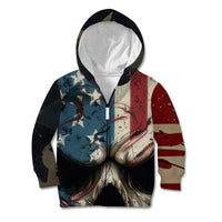 American Flag Skull Kid Hoodie I'm Not Anti - Social I'm Just Not User Friendly - Wonder Print Shop