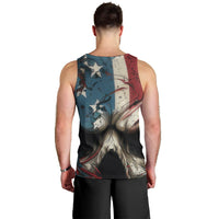 American Flag Skull Men Tank Top I'm Not Anti - Social I'm Just Not User Friendly - Wonder Print Shop