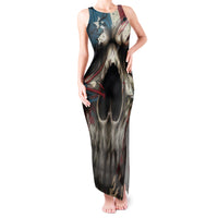 American Flag Skull Tank Maxi Dress I'm Not Anti - Social I'm Just Not User Friendly - Wonder Print Shop