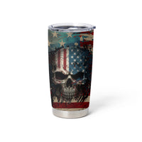 American Flag Skull Tumbler Cup I'm Not Anti - Social I'm Just Not User Friendly - Wonder Print Shop