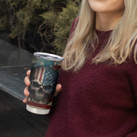 American Flag Skull Tumbler Cup I'm Not Anti - Social I'm Just Not User Friendly - Wonder Print Shop