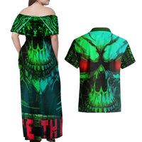 I Fing Hate These People Couples Matching Off Shoulder Maxi Dress and Hawaiian Shirt - Wonder Print Shop