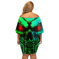 I Fing Hate These People Family Matching Off Shoulder Short Dress and Hawaiian Shirt - Wonder Print Shop