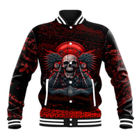 Skull Biker Baseball Jacket Legend Never Die - Wonder Print Shop