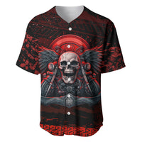 Skull Biker Baseball Jersey Legend Never Die - Wonder Print Shop