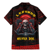 Skull Biker Family Matching Mermaid Dress and Hawaiian Shirt Legend Never Die - Wonder Print Shop