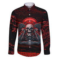 Skull Biker Family Matching Off Shoulder Maxi Dress and Hawaiian Shirt Legend Never Die - Wonder Print Shop