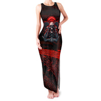 Skull Biker Family Matching Tank Maxi Dress and Hawaiian Shirt Legend Never Die - Wonder Print Shop