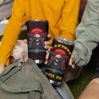 Skull Biker Tumbler Cup Legend Never Die - Wonder Print Shop