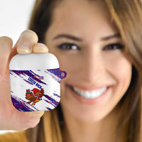 Costa Rica Christmas AirPods Case with Holiday Bird Gifts Red Blue Pattern and National Flag Design - Wonder Print Shop