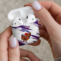 Costa Rica Christmas AirPods Case with Holiday Bird Gifts Red Blue Pattern and National Flag Design - Wonder Print Shop