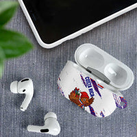 Costa Rica Christmas AirPods Case with Holiday Bird Gifts Red Blue Pattern and National Flag Design - Wonder Print Shop