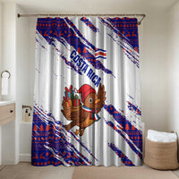 Costa Rica Christmas Bathroom Set with Holiday Bird Gifts Red Blue Pattern and National Flag Design - Wonder Print Shop