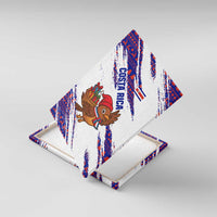 Costa Rica Christmas Canvas Wall Art with Holiday Bird Gifts Red Blue Pattern and National Flag Design - Wonder Print Shop