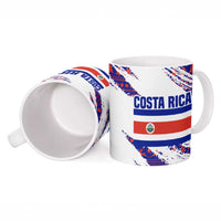 Costa Rica Christmas Ceramic Mug with Holiday Bird Gifts Red Blue Pattern and National Flag Design - Wonder Print Shop
