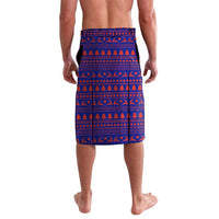 Costa Rica Christmas Lavalava with Holiday Bird Gifts Red Blue Pattern and National Flag Design - Wonder Print Shop