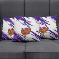 Costa Rica Christmas Pillow Cover with Holiday Bird Gifts Red Blue Pattern and National Flag Design - Wonder Print Shop