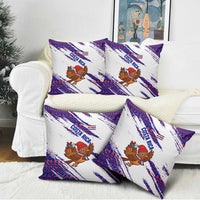 Costa Rica Christmas Pillow Cover with Holiday Bird Gifts Red Blue Pattern and National Flag Design - Wonder Print Shop