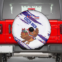 Costa Rica Christmas Spare Tire Cover with Holiday Bird Gifts Red Blue Pattern and National Flag Design - Wonder Print Shop