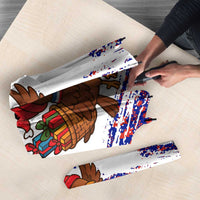 Costa Rica Christmas Umbrella with Holiday Bird Gifts Red Blue Pattern and National Flag Design - Wonder Print Shop