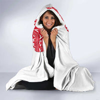 Peru Christmas Hooded Blanket with Santa Claus Vicuña Andean Poncho and Red Festive Pattern Design - Wonder Print Shop