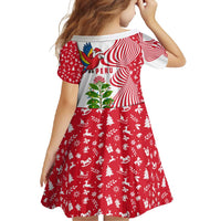 Peru Christmas Family Matching Off Shoulder Maxi Dress and Hawaiian Shirt with Santa Macaw Cantuta Flower Red Swirl Pattern and Festive Design - Wonder Print Shop