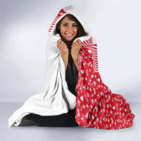 Peru Christmas Hooded Blanket with Santa Macaw Cantuta Flower Red Swirl Pattern and Festive Design - Wonder Print Shop