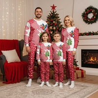 Peru Christmas Pajama Set with Santa Macaw Cantuta Flower Red Swirl Pattern and Festive Design - Wonder Print Shop