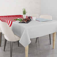 Peru Christmas Tablecloth with Santa Macaw Cantuta Flower Red Swirl Pattern and Festive Design - Wonder Print Shop