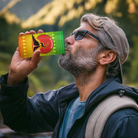 Ethiopia Christmas 4 in 1 Can Cooler Tumbler with Mountain Gazelle Sunset Ethiopian Flag Colors and Tribal Pattern Design - Wonder Print Shop