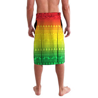 Ethiopia Christmas Lavalava with Mountain Gazelle Sunset Ethiopian Flag Colors and Tribal Pattern Design - Wonder Print Shop