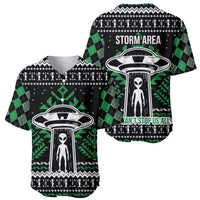 Alien Christmas Baseball Jersey Xmas Holiday Patterns - Wonder Print Shop