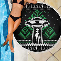 Alien Christmas Beach Blanket Xmas Holiday Patterns - Wonder Print Shop