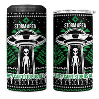 Alien Christmas 4 in 1 Can Cooler Tumbler Xmas Holiday Patterns - Wonder Print Shop